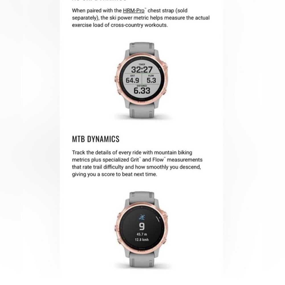 Garmin fēnix 6S Pro - Rose Gold Bezel with White Strap - Picture 11 of 16